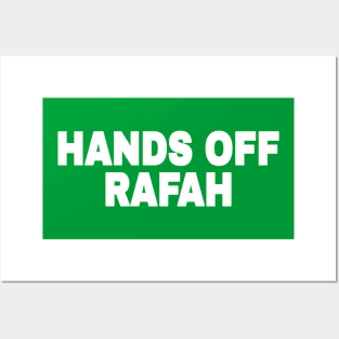 Hands Off Rafah - White - Double-sided Posters and Art